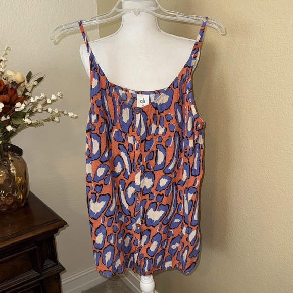 CAbi Isla Cami Animal Print Tank Top Sleeveless Blouse 5040 Women's Medium - Picture 2 of 5